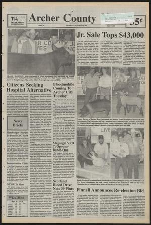 Primary view of object titled 'Archer County News (Archer City, Tex.), No. 41, Ed. 1 Thursday, October 10, 1991'.