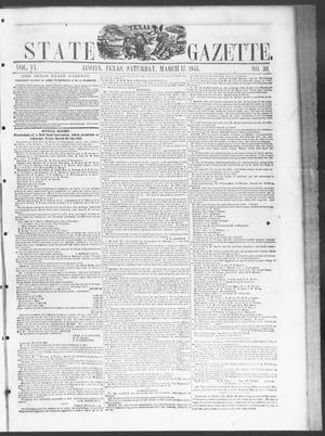 Primary view of object titled 'Texas State Gazette. (Austin, Tex.), Vol. 6, No. 30, Ed. 1, Saturday, March 17, 1855'.