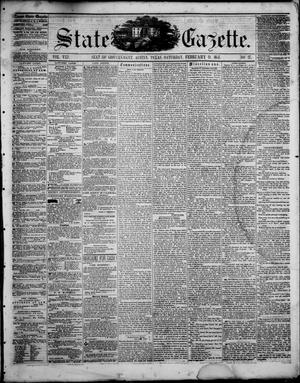 Primary view of object titled 'State Gazette. (Austin, Tex.), Vol. 8, No. 27, Ed. 1, Saturday, February 21, 1857'.