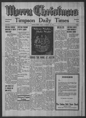 Primary view of object titled 'Timpson Daily Times (Timpson, Tex.), Vol. 38, No. 251, Ed. 1 Friday, December 22, 1939'.