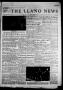 Newspaper: The Llano News (Llano, Tex.), Vol. 67, No. 41, Ed. 1 Thursday, Septem…