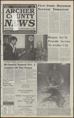 Primary view of object titled 'Archer County News (Archer City, Tex.), No. 39, Ed. 1 Thursday, September 28, 1995'.