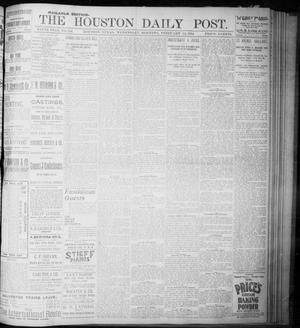 Primary view of object titled 'The Houston Daily Post (Houston, Tex.), Vol. NINTH YEAR, No. 314, Ed. 1, Wednesday, February 14, 1894'.