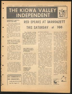 Primary view of object titled 'The Kiowa Valley Independent (Darrouzett, Tex.), Vol. 1, No. 37, Ed. 1 Tuesday, June 11, 1963'.
