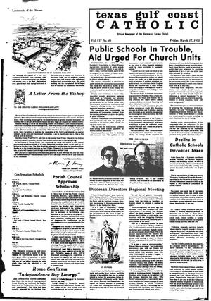 Primary view of object titled 'Texas Gulf Coast Catholic (Corpus Christi, Tex.), Vol. 2, No. 46, Ed. 1 Friday, March 17, 1972'.
