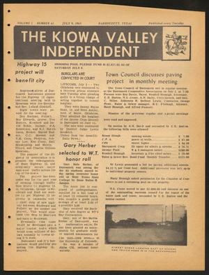 Primary view of object titled 'The Kiowa Valley Independent (Darrouzett, Tex.), Vol. 1, No. 41, Ed. 1 Tuesday, July 9, 1963'.