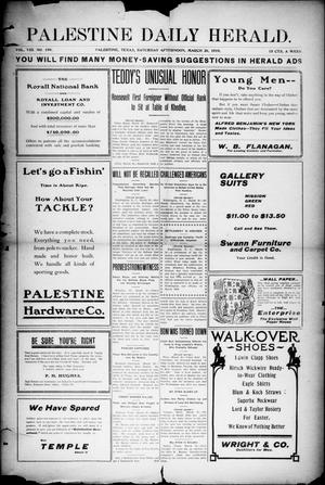 Primary view of object titled 'Palestine Daily Herald (Palestine, Tex.), Vol. 8, No. 199, Ed. 1, Saturday, March 26, 1910'.
