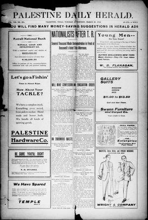 Primary view of object titled 'Palestine Daily Herald (Palestine, Tex.), Vol. 8, No. 201, Ed. 1, Tuesday, March 29, 1910'.