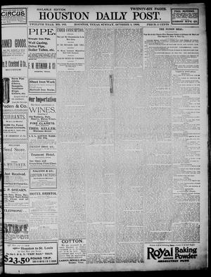 Primary view of object titled 'The Houston Daily Post (Houston, Tex.), Vol. TWELFTH YEAR, No. 183, Ed. 1, Sunday, October 4, 1896'.