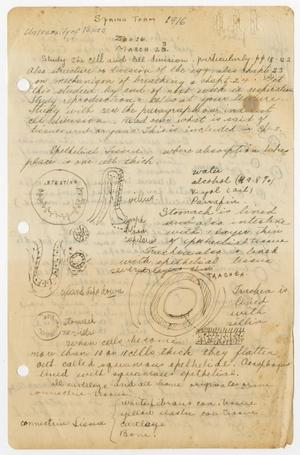 Primary view of object titled '[Edith Bonnet's Student Notebook for Spring Term 1916]'.