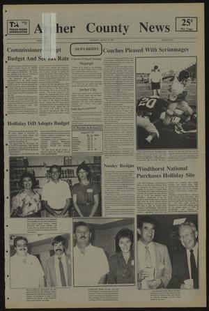 Primary view of object titled 'Archer County News (Archer City, Tex.), No. 35, Ed. 1 Thursday, August 27, 1987'.