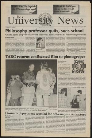 Primary view of object titled 'The University News (Irving, Tex.), Vol. 25, No. 3, Ed. 1 Wednesday, February 12, 1997'.