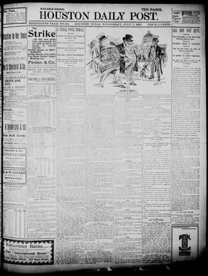 Primary view of object titled 'The Houston Daily Post (Houston, Tex.), Vol. Thirteenth Year, No. 94, Ed. 1, Wednesday, July 7, 1897'.