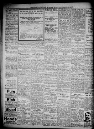Primary view of object titled 'The Houston Daily Post (Houston, Tex.), Vol. THIRTEENTH YEAR, No. 196, Ed. 1, Sunday, October 17, 1897'.