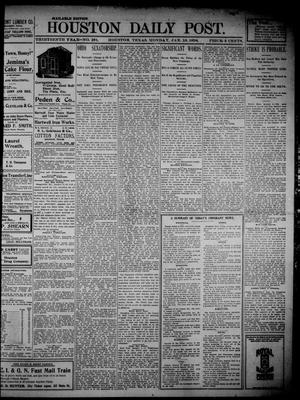 Primary view of object titled 'The Houston Daily Post (Houston, Tex.), Vol. THIRTEENTH YEAR, No. 281, Ed. 1, Monday, January 10, 1898'.