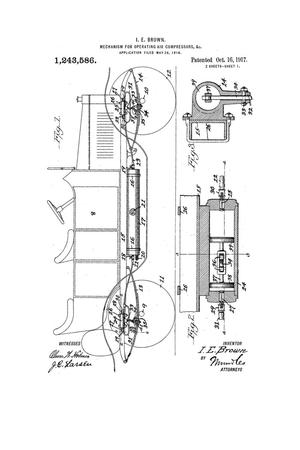 Primary view of object titled 'Mechanism for Operating Air-Compressors, &c.'.