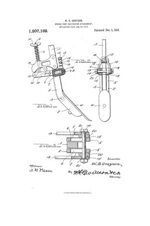 Primary view of object titled 'Spring Foot Cultivator Attachement'.