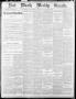 Newspaper: Fort Worth Weekly Gazette. (Fort Worth, Tex.), Vol. 12, No. 40, Ed. 1…