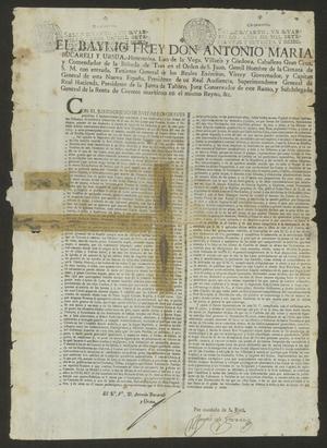 Primary view of object titled '[Decree from Viceroy Bucareli to all Spanish Officials]'.