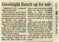 Primary view of [Clipping Saying the Goodnight Ranch is for Sale]