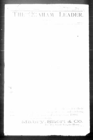 Primary view of object titled 'The Graham Leader. (Graham, Tex.), Vol. [28], No. 20, Ed. 1 Friday, January 1, 1904'.