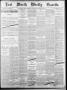 Primary view of Fort Worth Weekly Gazette. (Fort Worth, Tex.), Vol. 12, No. 47, Ed. 1, Thursday, October 30, 1890