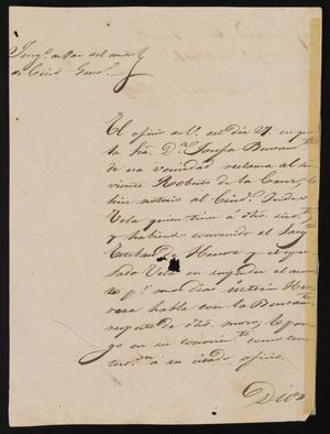 Primary view of object titled '[Letter from Trinidad Vela to the Justice of the Peace in Laredo, January 31, 1841]'.