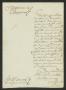 Thumbnail image of item number 1 in: '[Letter from Manuel Felipe Canales to the Laredo Alcalde, January 14, 1832]'.