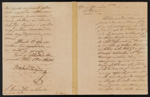 Primary view of object titled '[Letter from Rafael Vasquez to the Laredo Justice of the Peace, February 19, 1842]'.