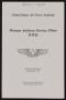 Pamphlet: [Memorial Dedication for the Women Airforce Service Pilots]