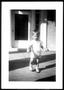 Thumbnail image of item number 1 in: '[A toddler walking across a cement patio]'.