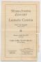 Pamphlet: [Program for Homecoming Concert of Leonora Corona, April 30, 1928]