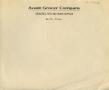 Primary view of [Avant Grocer Company Letterhead]