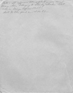 Primary view of object titled '[Manila envelope with a note written on it]'.