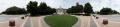 Photograph: Panoramic image of the fountain and east entrance of the Blanton Stud…