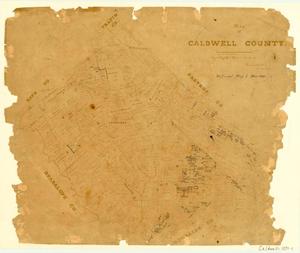 Primary view of object titled 'Map of Caldwell County'.