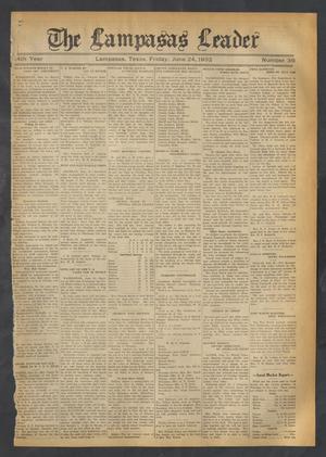 Primary view of object titled 'The Lampasas Leader (Lampasas, Tex.), Vol. [44], No. 36, Ed. 1 Friday, June 24, 1932'.