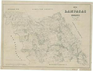 Primary view of object titled 'Map of Lampasas County'.