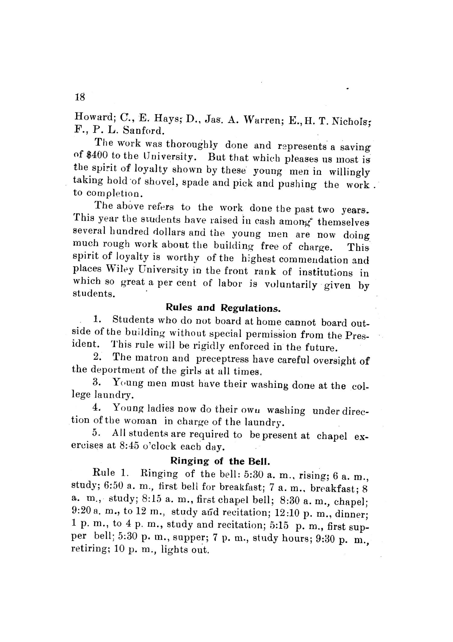 Yearbook of Wiley University, 1902
                                                
                                                    18
                                                