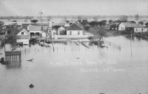 Primary view of object titled '[Flood scene in Rosenberg, Texas]'.