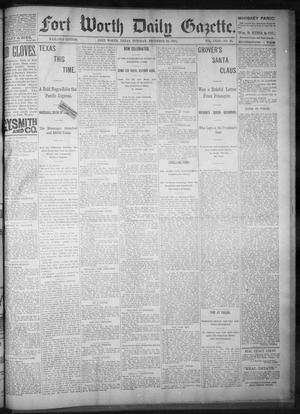 Primary view of object titled 'Fort Worth Daily Gazette. (Fort Worth, Tex.), Vol. 18, No. 33, Ed. 1, Tuesday, December 26, 1893'.