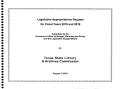 Book: Texas State Library & Archives Commission Requests for Legislative Ap…