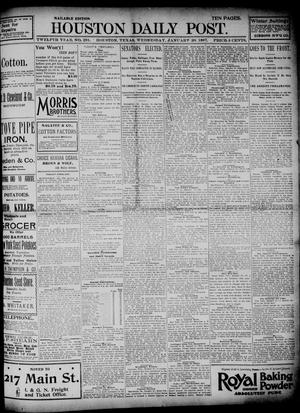 Primary view of object titled 'The Houston Daily Post (Houston, Tex.), Vol. TWELFTH YEAR, No. 291, Ed. 1, Wednesday, January 20, 1897'.