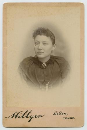 Primary view of object titled '[Photograph of a Dark Clothed Woman]'.