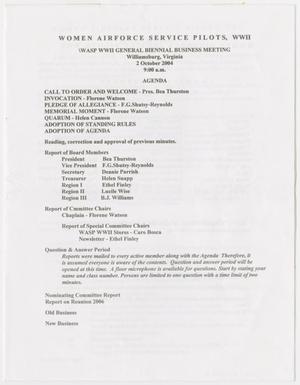 Primary view of object titled '[Reunion 2004 Agenda and Reports]'.