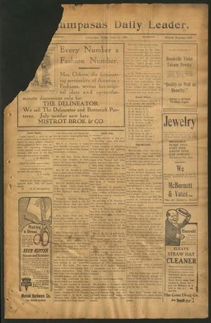 Primary view of object titled 'The Lampasas Daily Leader. (Lampasas, Tex.), Vol. [6], No. 1635, Ed. 1 Wednesday, June 16, 1909'.