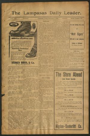 Primary view of object titled 'The Lampasas Daily Leader. (Lampasas, Tex.), Vol. 6, No. 1754, Ed. 1 Wednesday, November 3, 1909'.