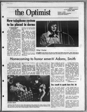 Primary view of object titled 'The Optimist (Abilene, Tex.), Vol. 64, No. 5, Ed. 1, Friday, October 1, 1976'.