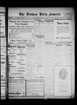 Primary view of object titled 'The Bonham Daily Favorite (Bonham, Tex.), Vol. 22, No. 177, Ed. 1 Thursday, February 26, 1920'.