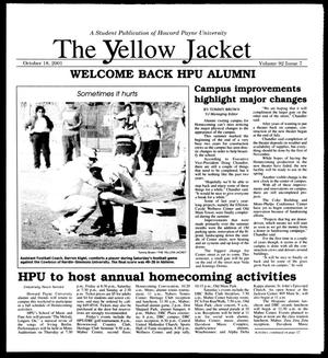 Primary view of object titled 'The Yellow Jacket (Brownwood, Tex.), Vol. 92, No. 7, Ed. 1, Thursday, October 18, 2001'.